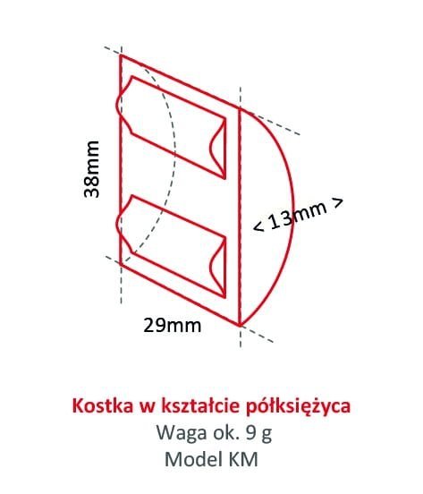 Kostkarka do lodu Hoshizaki KM-60C-HC | 60 kg/24h | chłodzona powietrzem | kostka półksiężyc | 38x29x13 mm