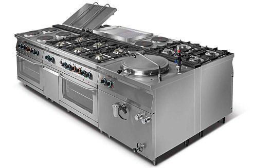 Kuchnia elektryczna 6-płytowa z piekarnikiem elektrycznym 3xGN 1/1 L700.KEO6 PE max Lozamet