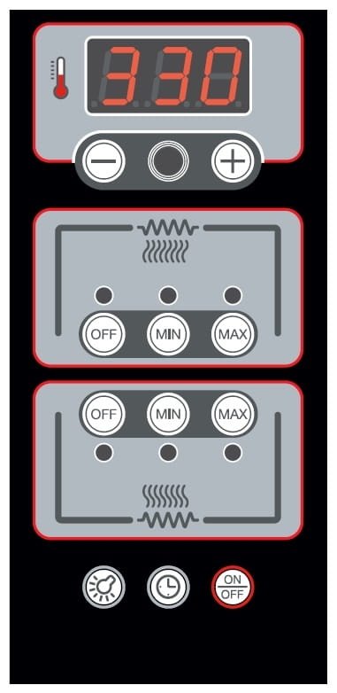 Piec do pizzy elektryczny Cuppone Donatello | dwukomorowy | panel cyfrowy | 4+4x35 | DN435/2 CD