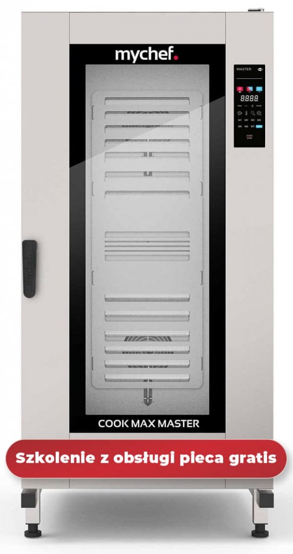 Piec konwekcyjno-parowy elektryczny | z wózkiem | automatyczny system myjący | 20xGN2/1 | 65,7 kW | 400 V | Mychef COOK MAX MASTER 202E TSC | System TSC - najwyższa stabilność temperatury