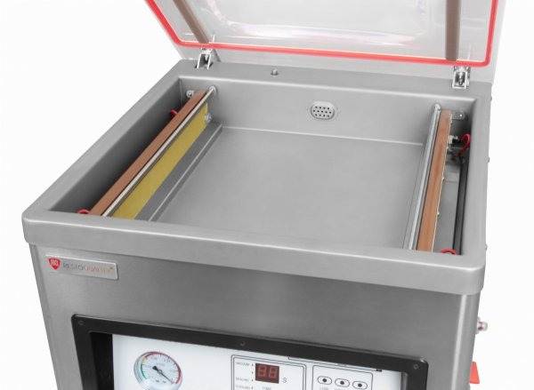 Pakowarka próżniowa komorowa | listwa 390+390 mm | pompa 20 m?/h | 1,5 kW | 485x530x500 mm | RQVP400