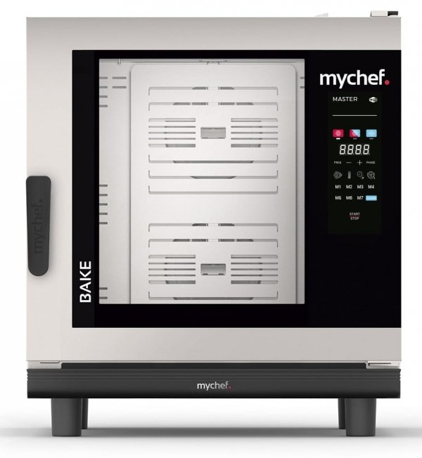 Piec konwekcyjno-parowy elektryczny | piekarniczo-cukierniczy | automatyczny system myjący | 6x600x400 |  12,6 kW | 400 V | Mychef BAKE MASTER 6E TSC | System TSC - najwyższa stabilność temperatury