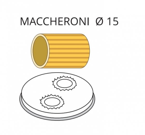 Matryca formująca do maszynki do makaronu PF80E i MPF8N MACCHERONI - ? 15 mm