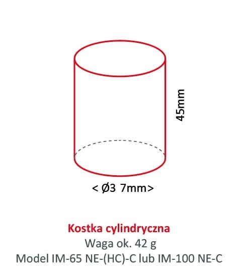 Kostkarka do lodu Hoshizaki IM-65NE-HC-C | 55 kg/24h | chłodzona powietrzem | kostka cylinder | ?37x45 mm