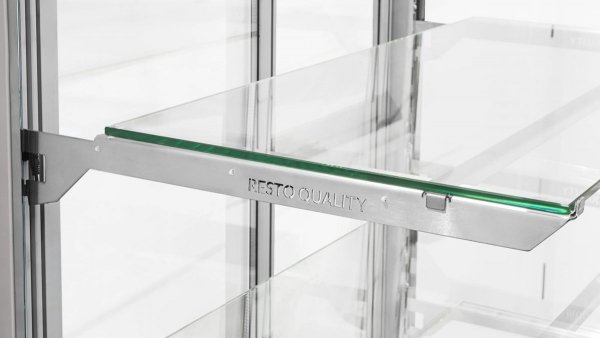 Witryna cukiernicza neutralna Dolce Visione Breve Neutro Premium 900 | wnętrze ze stali nierdzewnej | wersja obniżona | 900x670x1110+/-10 mm