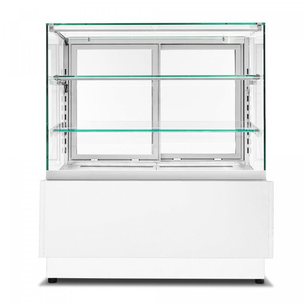 Witryna cukiernicza neutralna Dolce Visione Breve Neutro Premium 900 | wnętrze ze stali nierdzewnej | wersja obniżona | 900x670x1110+/-10 mm