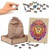 Puzzle Drewniane Groźny Lew A5