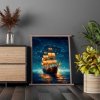 Malowanie Po Numerach Zestaw Statek w Nocy 40x50