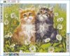 Haft Diamentowy Wiosenne Kotki 40x50