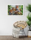 Haft Diamentowy Tygrysia Rodzina 2 55x75 K