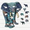 Puzzle Drewniane Słoneczny Słoń A5