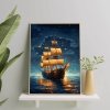 Malowanie Po Numerach Zestaw Statek w Nocy 40x50