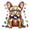 Puzzle Drewniane Słodki Buldożek S