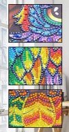 Haft Diamentowy Niebieska Sowa 30x40 cm