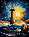 Malowanie Po Numerach Zestaw Latarnia Morska 40x50
