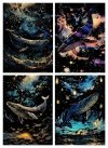 Świecąca w Ciemności Zdrapka Oceaniczna Przygoda (4szt.) 30x21 cm