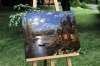 Malowanie Po Numerach Zestaw Dom nad Rzeką 40x50