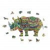 Puzzle Drewniane KOLOROWY NOSOROŻEC M