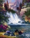 Haft Diamentowy STREFA CEN: LEŚNY WODOSPAD 30x40 cmHaft Diamentowy