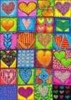 Haft Diamentowy Kolorowe Serca 40x50