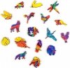 Puzzle Drewniane Kolorowy Lis A4