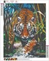 Haft Diamentowy Przyczajony Tygrys 2 40x50 cm