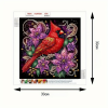 Haft Diamentowy Rubinowy Ptak 30x30 cm