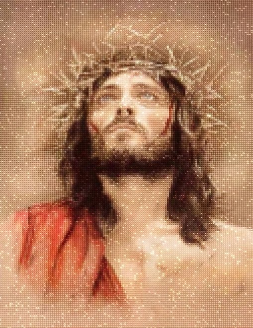 haft diamentowy jezus