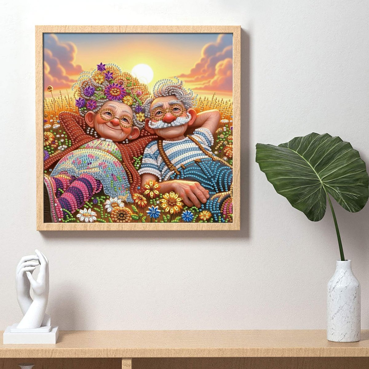 Haft Diamentowy Złote Lata 30x30 cm