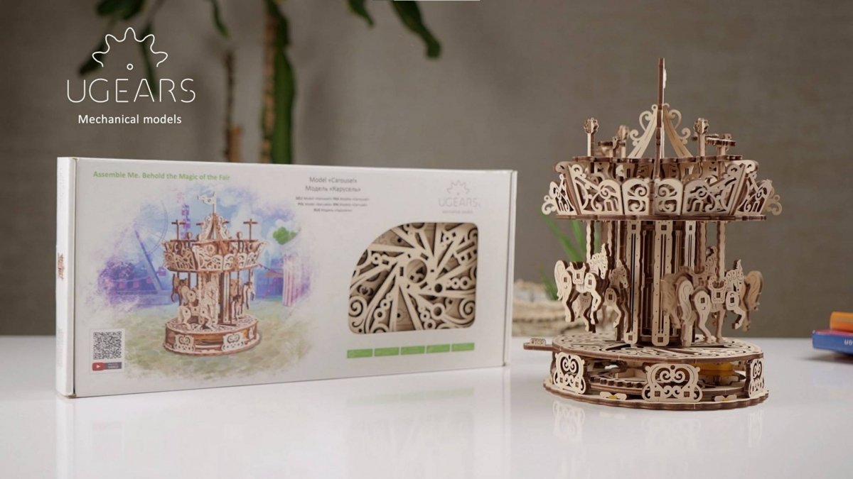 Puzzle 3D Drewniane Karuzela uGEARS