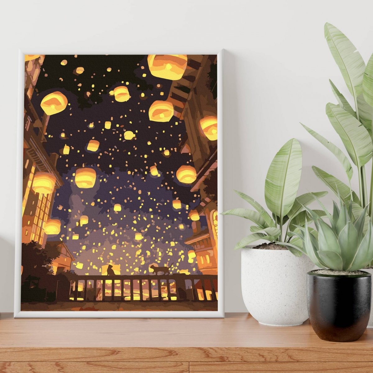 Malowanie Po Numerach Zestaw Latarnie na Niebie 40x50