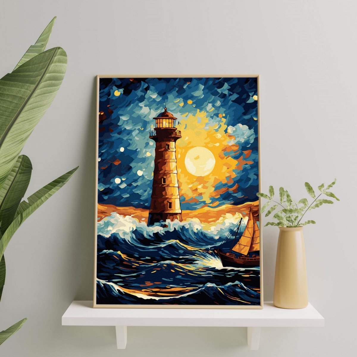 Malowanie Po Numerach Zestaw Latarnia Morska 40x50
