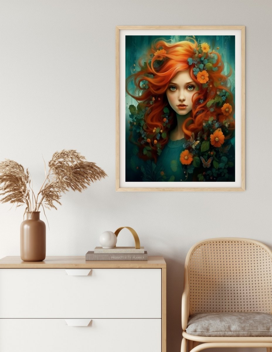 Haft Diamentowy Kobieta Kwiatów 45x55 cm