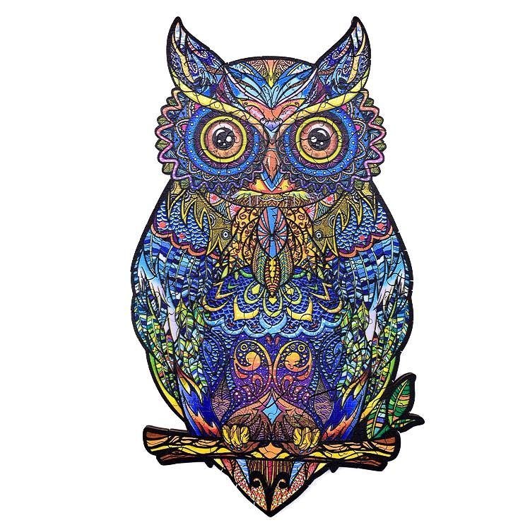 Puzzle Drewniane Baśniowa Sowa A4
