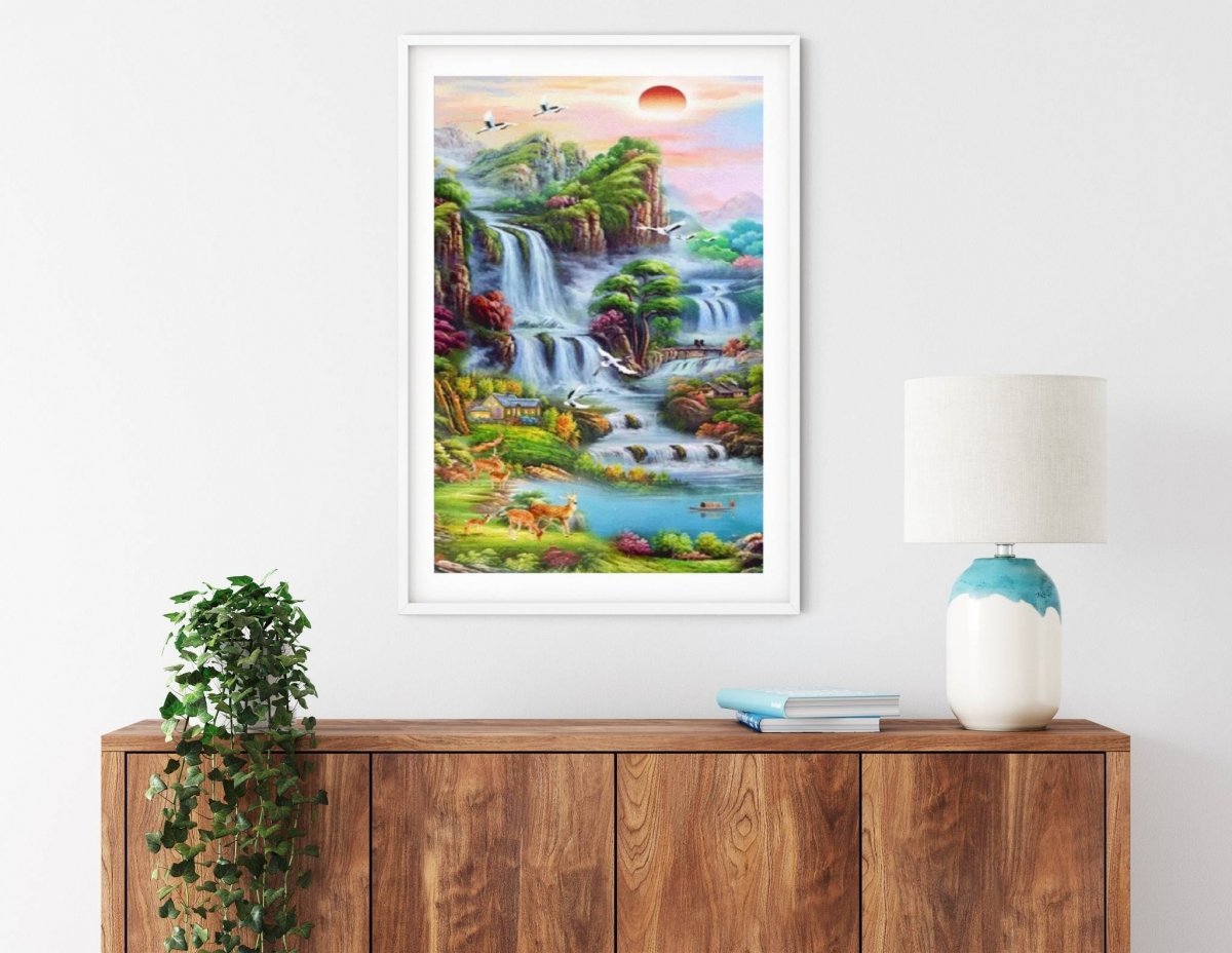 Haft Diamentowy Wspaniały Wodospad 45x85 cm