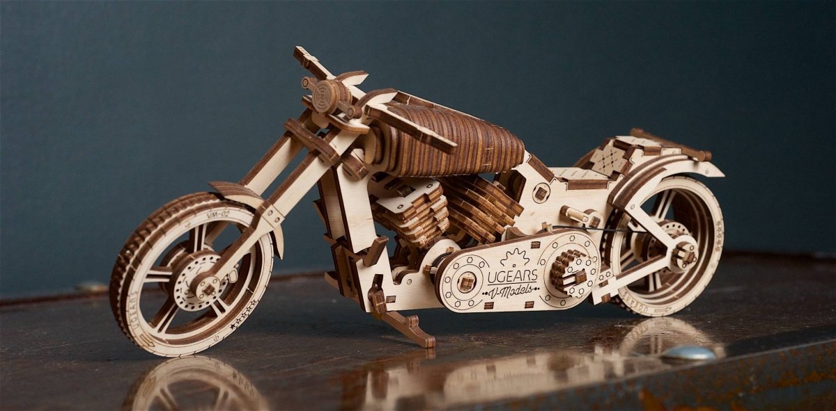 Puzzle 3D Drewniane Motocykl VM-02 uGEARS
