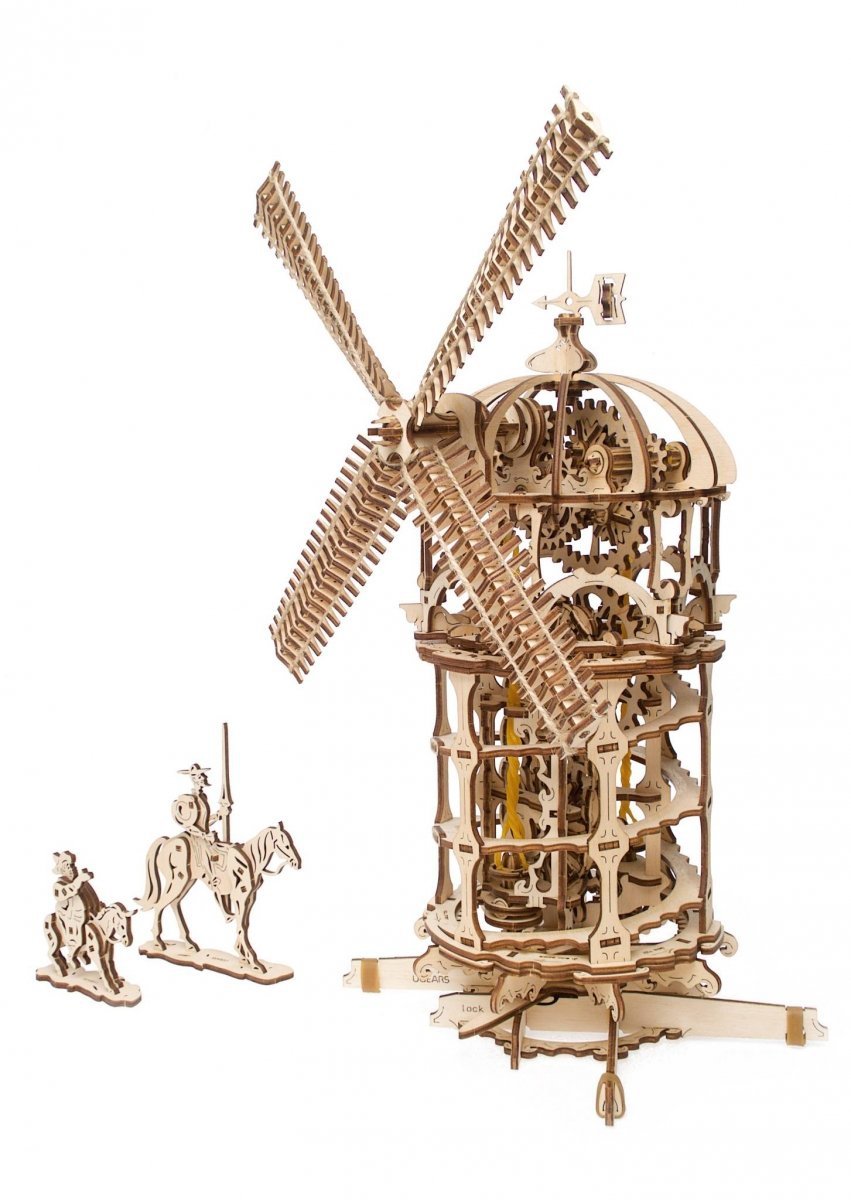 Puzzle 3D Drewniane Wieża-Młyn Wiatrakowy uGEARS