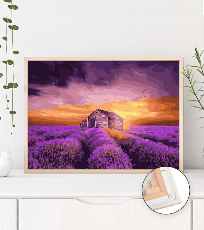 Malowanie Po Numerach Zestaw Lawendowy Dom 40x50