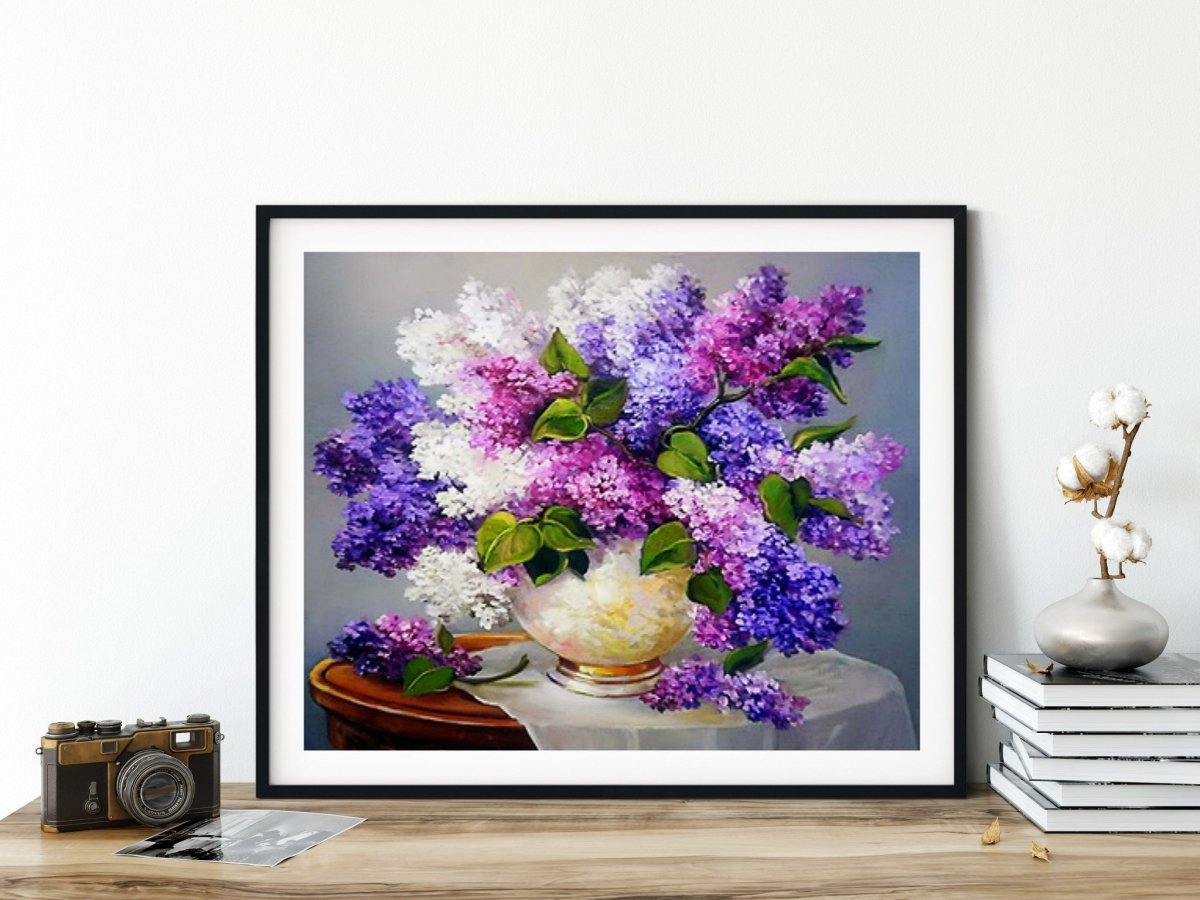 Haft Diamentowy Wspaniałe Wiosenne Bzy 40x50