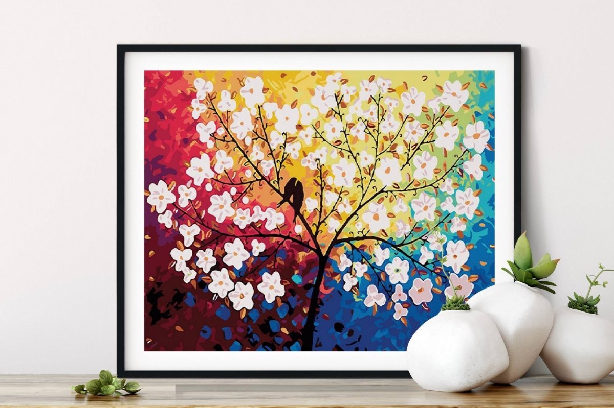 Haft Diamentowy Wiosenne Ptaki 50x40