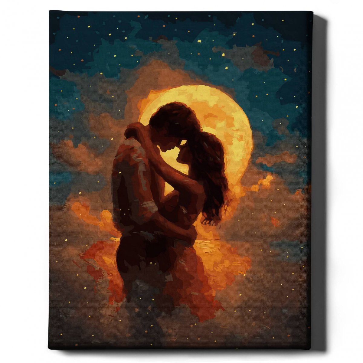 Malowanie Po Numerach Zestaw Miłość pod Księżycem 40x50