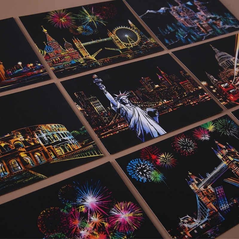 Świecąca w Ciemności Zdrapka Dzika Natura (4szt.) 20x14 cm