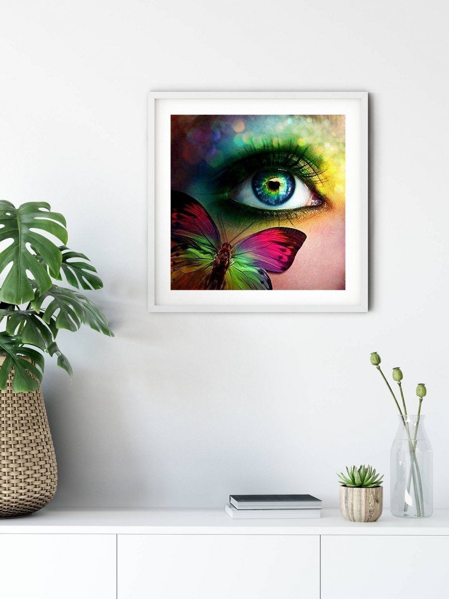 Haft Diamentowy Oko i Motyl