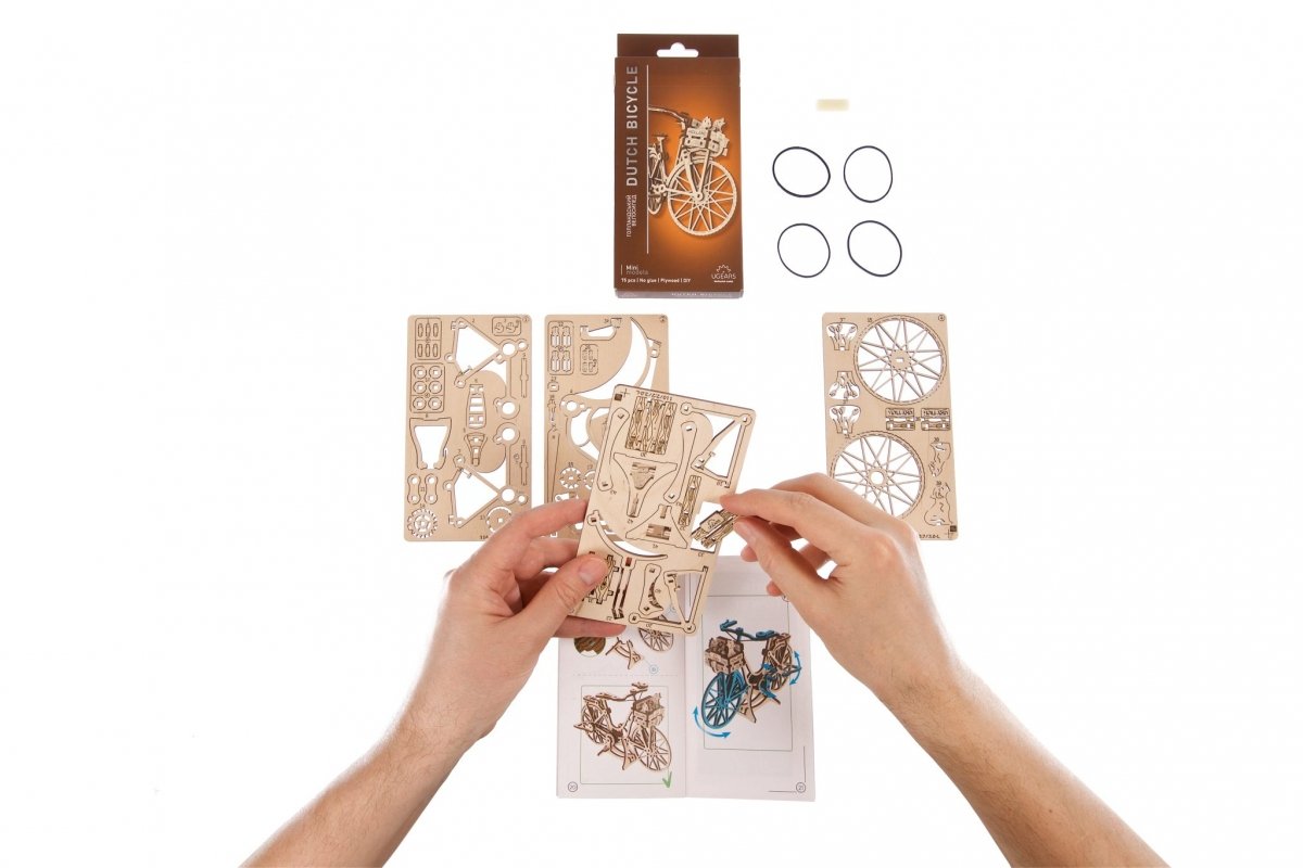 Puzzle 3D Drewniane Holenderski Rower uGEARS