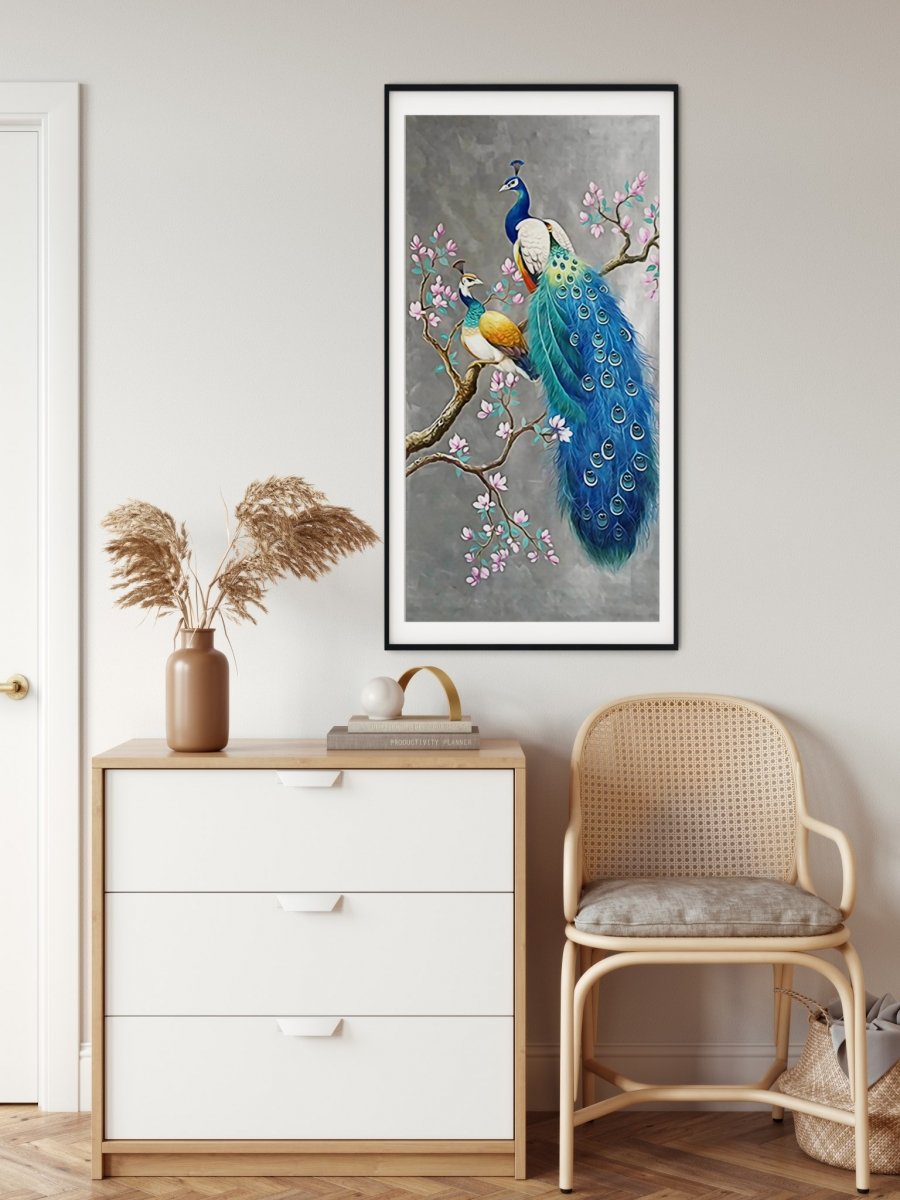 Haft Diamentowy Dostojne Pawie 45x85 cm