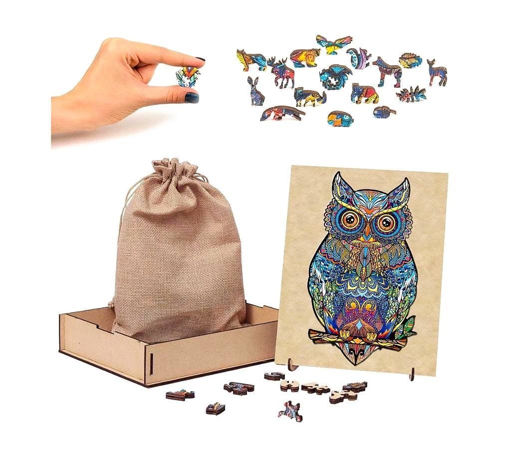 Puzzle Drewniane Baśniowa Sowa A4