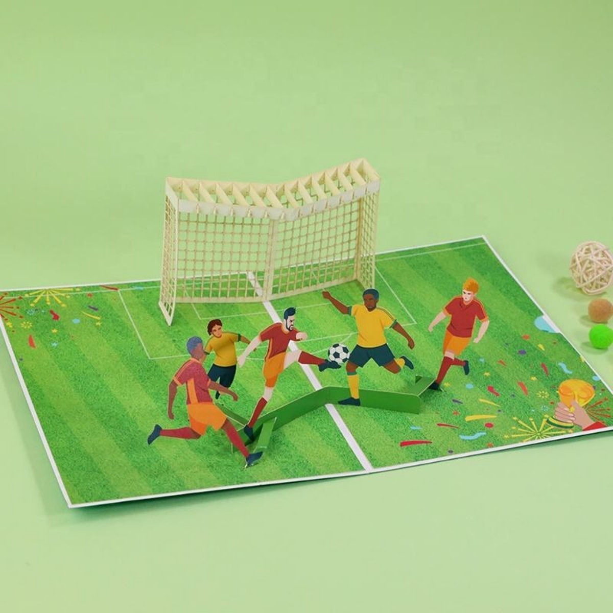 Kartka Pocztowa Okolicznościowa 3D Pop-up Sport - Piłkarze