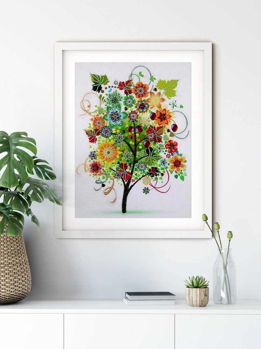 Haft Diamentowy Jesienne Drzewo 45x55 cm
