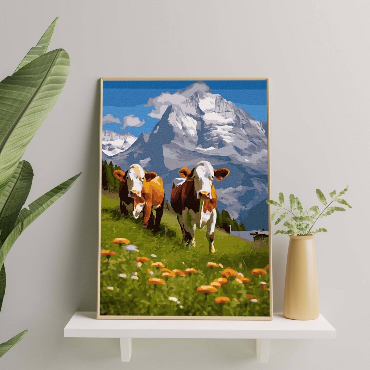 Malowanie Po Numerach Zestaw Szwajcarskie Krowy 40x50