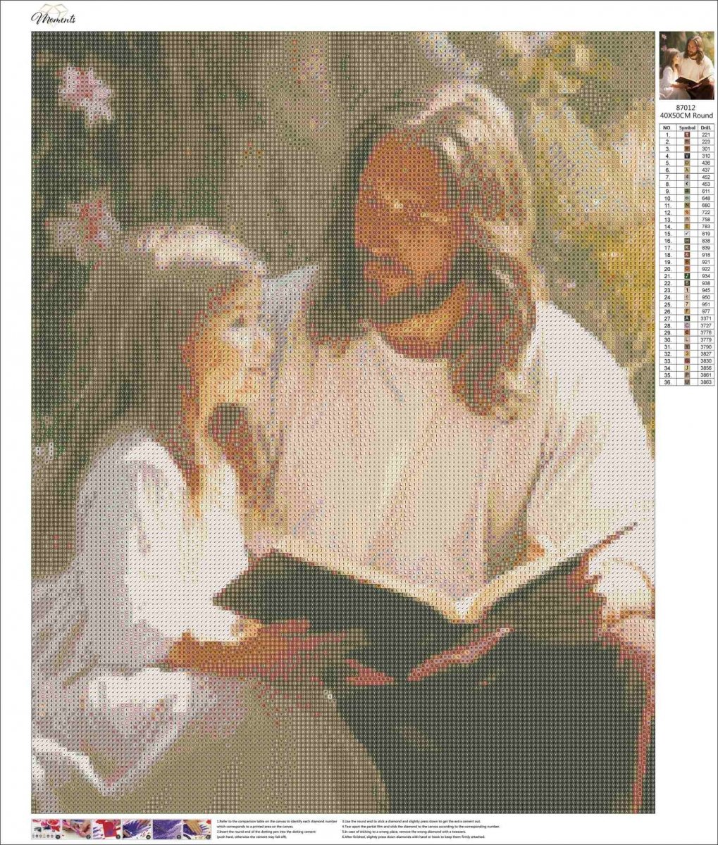 Haft Diamentowy Jezus Opiekun 45x55 cm